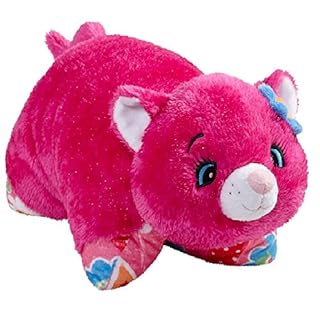 Pillow Pets Jumboz Pink Cat Floor Pillow Flower Power Cat Jumbo