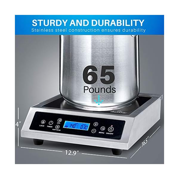 Duxtop Professional Portable Induction Cooktop, Commercial Range Countertop Burner, 1800 Watts