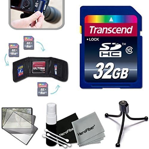 Transcend High Speed SD Memory Card KIT w/Memory Card Wallet for Canon (32GB)