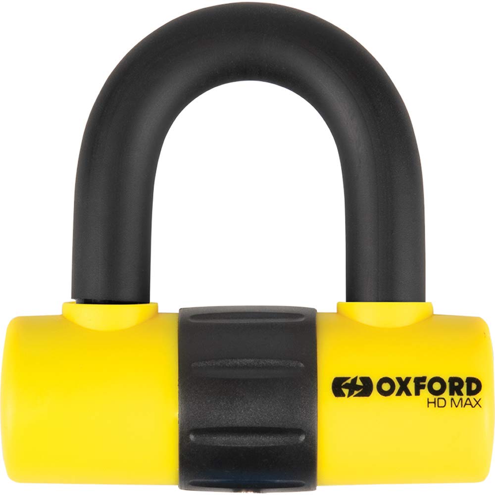 Oxford HD Max Yellow High Security Motorcycle Steel Disc Lock LK311 5030009096112, Orange