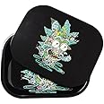 FANVANAI Rolling Tray with Magnetic Lid - Mini Metal Rolling Tray with Spill Proof Cover - Cute Decorative Tray - Perfect Storage for Home or On-The-Go-Small Size - 7'' x 5.5''