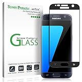 Galaxy S7 Screen Protector Glass (Full Screen Coverage), amFilm Bye-Bye-Bubble Samsung Galaxy S7 Tempered Glass Screen Protector [NOT S7 Edge] Screen Protector 2016