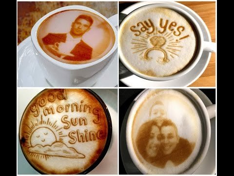Happybuy Coffee Printer Machine 10-20 S/Cup DIY Design Food 3D Latte Art Maker Selfie Milk Tea Edible Ink for Chocolate Cookies Small Cake Store, - Thumbnail 5