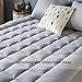 SONORO KATE Mattress Pad Cover California King Size Down Alternative Mattress Topper Fitted Quilted (8-21-Inch Deep Pocket)(California King, Dark Grey)