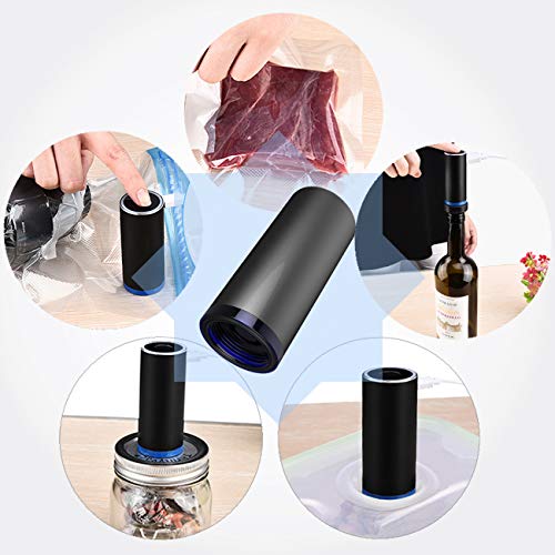 The perseids Portable Automatic Vacuum Pump for Storage Bags, Mini USB Electric Vacuum Pump Sealer Machine with Storage Bag for Clothes Food Travel Household Space Saver - Thumbnail 2