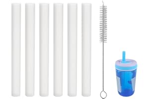 KLOWOAH Replacement Straws Compatible with Zak Designs Kelso 15 oz Water Bottle (Pack of 6)