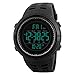Men's Digital Watches Japanese Quartz Movement 50M Waterproof Rubber Strap Dress Watch Sport Wrist Watches