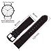 Silicone Quick Release Watch Band 24mm Soft Rubber Watch Strap Replacement Black/Red Black Buckle