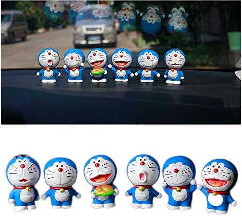 FULL WERK Creative Doraemon Stand By Me Dolls Mini Dashboard Decorations Car Home Ornaments Best Birthday Holiday Gift (Pack of 6) (#1)