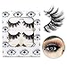 DYSILK 3 Pairs 6D Faux Mink Eyelashes Fluffy Wispy Natural False Eyelashes Soft Handmade Long Fake Eyelashes Reusable Extension Makeup Lashes Black