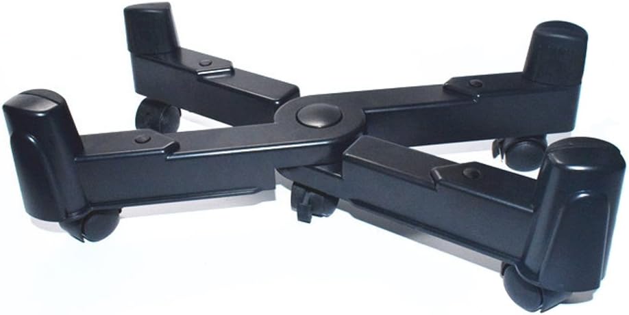 YUMU Adjustable Mobile CPU Stand Under Desk CPU Holder Computer Bracket on Wheels (with Brakes) HT1006