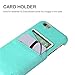 iPhone 6S Leather Card Case - SOWOKO iPhone 6 Ultra Slim Leather Wallet Case Credit Card ID Holder Slot Protection Cover for Apple iPhone 6S/6 4.7 inch (Mint Green)