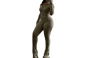 Women's 2 Piece Workout Set Long Sleeve Zipper Jacket and High-Waisted Pants Slim Fit Yoga Tracksuit Lounge Sweatsuit