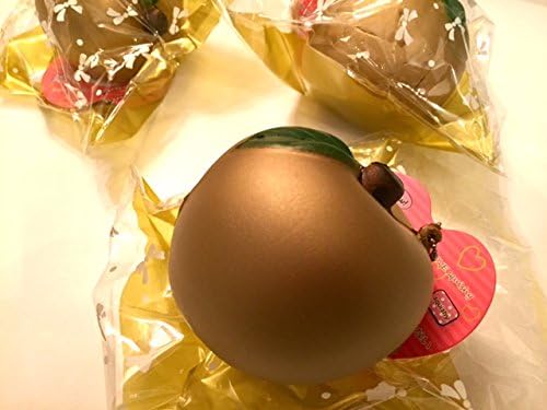 PFS Rare Cute Golden Apple Fruit Squishy Charm Super Slow Rising Scented Super Soft Bread Cake Toy For Kids or Stress Relief