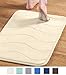 Flamingo P Bathroom Mat Memory Foam Non Slip Bath Rugs for Shower Floor,24x17,Ivory White