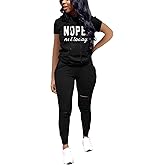 Nimsruc Two Piece Outfits for Women Short Sleeve Sweatsuit Casual Tracksuit