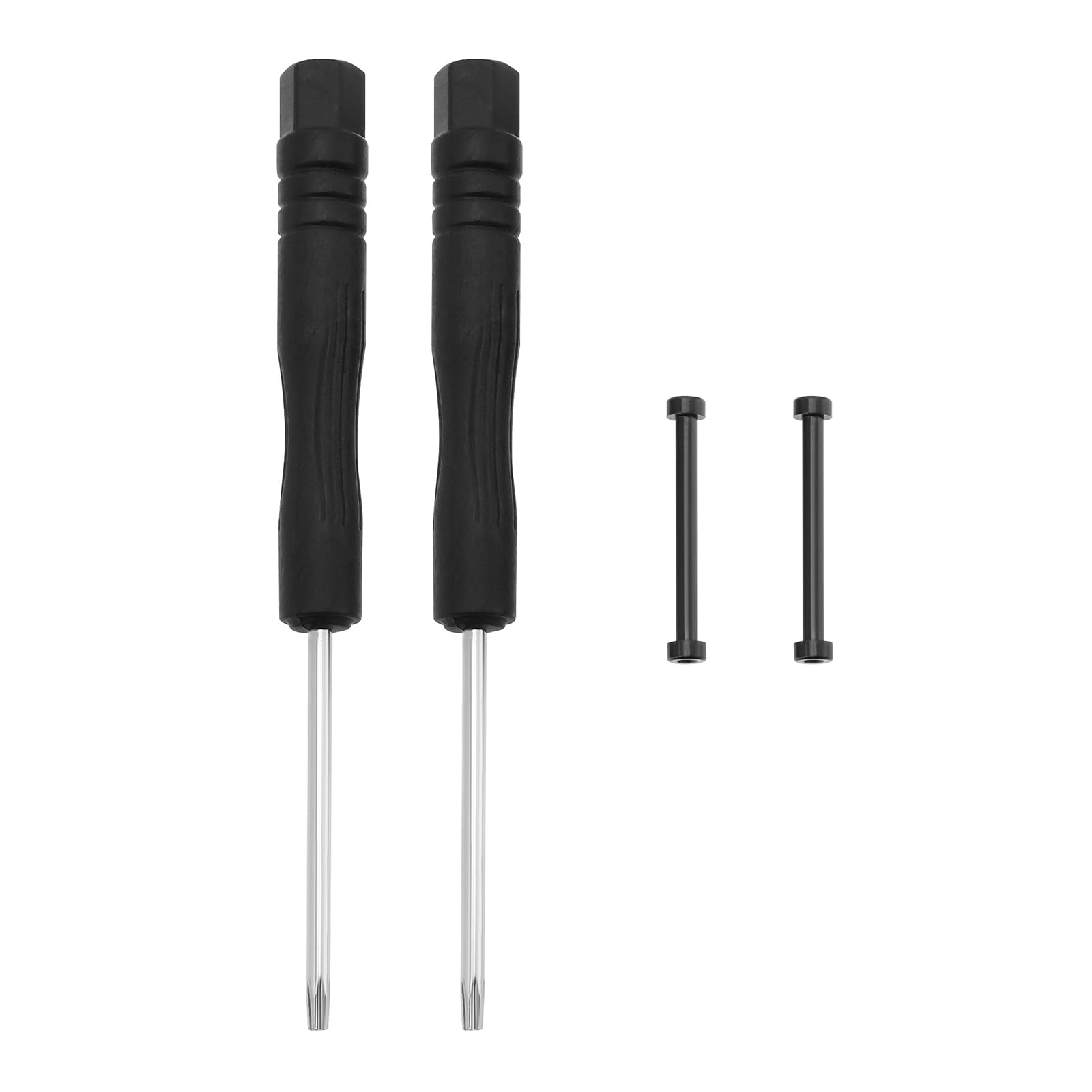 LT Easiyl 1Set Watch Band Lug Link Pins Repair Kit with 2x Metal Screw Rods 2x Screwdrivers Compatible with Garmin Fenix Forerunner220 230 235 620 735XT, Black