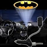 Komingo Sold Multifunction Car Dome Lamp Work As USB Car Charger & Projector Lights with Bat Batman Shield Badge Projection Films
