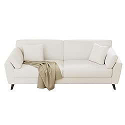 AMERLIFE Sofa, 86 Inch Modern Couch with 4 Throw