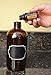 2 Pack Firefly Craft Amber Glass Pump Bottle with Chalkboard Labels, 8 ounces each