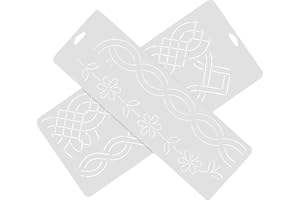 COOPHYA 2pcs Plastic Quilting Templates for DIY Sewing Patchwork, Embroidery and Quilt Stencils with 33 31