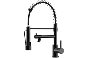 CRAFTERSPIRIT Kitchen Faucets,Craftespirit Kitchen Faucet with Pull Down Sprayer Kitchen Sink Faucet Matte Black Kitchen Faucet with Sprayer