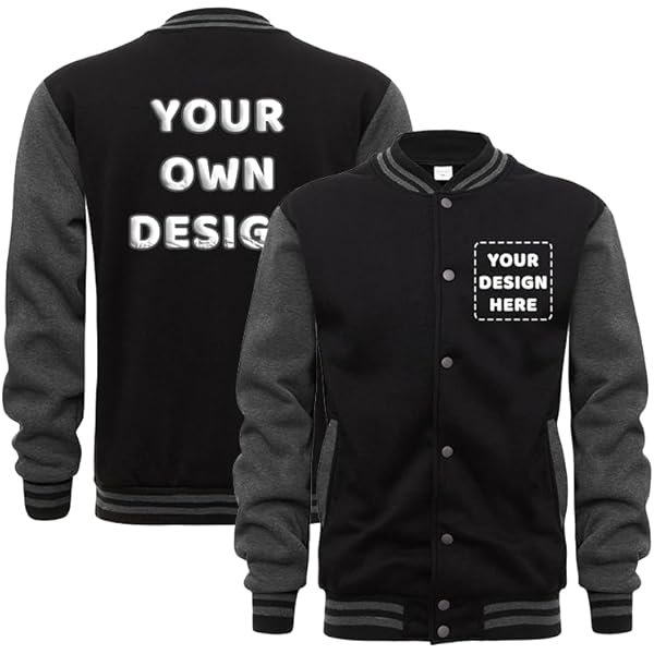 Amazon.com: Metallic Custom Soccer Jacket: Unisex Fleece Letterman