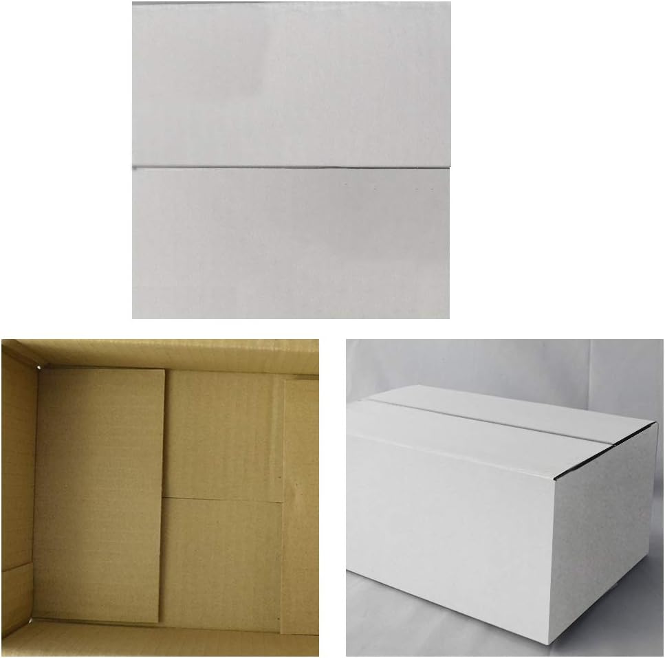 Calenzana 8x6x4 Shipping Boxes Set of 25, Small Corrugated Cardboard Box for Mailing Packing Gifts, White : Office Products