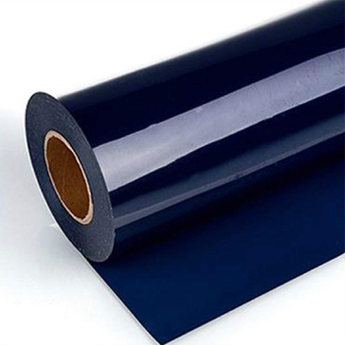 Yalulu Heat Transfer Vinyl, 20 cm x 100cm PVC Heat Transfer Vinyl Rolls Film T-Shirt Iron On HTV Vinyl Printing Crop Number Patterns (Navy Blue)