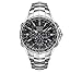 Seiko Men's Radio Sync Solar Chronograph Silvertone with Black Dial