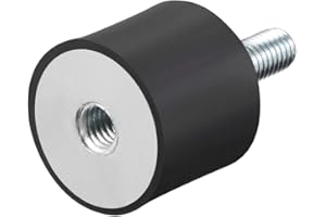 uxcell M8 Male Female Rubber Mounts, Shock Absorber, for Motor Generator Compressor Garage Reverse Osmosis Pump Impact Air Generator Car Bobbins, D30mmxH25mm