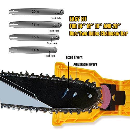 Chainsaw Sharpener, wellead Portable Chainsaw Teeth Sharpener with 4