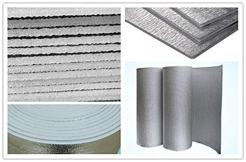 Thermal Aluminum Foil Foam Insulation- (2 Ft X 50 Ft Roll) Industrial Grade Radiant Barrier Great for Soundproofing, Automotive Insulation, Weatherproofing Roofs, Floors, Windows, Garages, RV's, More