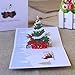 Coogam 3D Pop Up Christmas Cards, 4 Pack Blank Greeting Holiday Cards with Envelope New Year Handmade Gifts Xmas Galloping Reindeer Santa Bells Tree