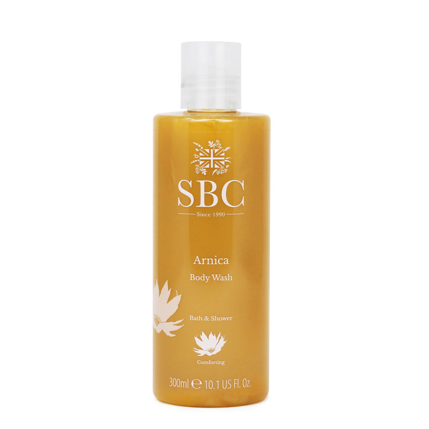 SBC Skincare Arnica Body Wash - 300ml | Arnica Montana Shower Gel | Vegan Friendly Body Wash For Muscle Tension And Fatigue | Body Wash For All The Family