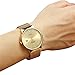 WWOOR Men's Analog Quartz Watch Waterproof Sport Steel Mesh Strap Thin Wristwatches Auto Date