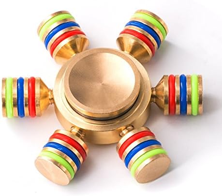 Best Hand Spinners - New Vision Spinner Fidget Toy With Premium Hybrid Bearing -High Speed Spinner (Gold-10)
