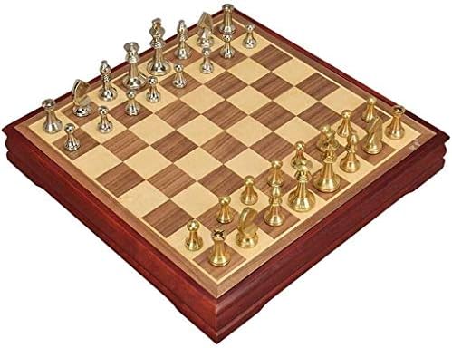 子供のためのチェスセットボードゲームのためのゲームボードと大人のドラフトのボード 手作り の国際的なチェス 折りたたみストレージレトロセット クラシックな家族のゲーム完璧な木の胸a0 290b Rafgroup Net