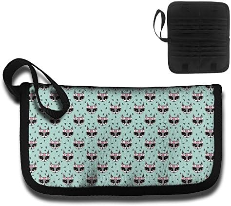 Raccoon Flowers Spring Girly Mint And Pink Travel Wallet Family Passport Holder Document Organizer Credit Card Clutch Bag