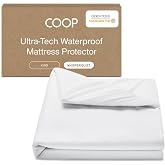 Coop Home Goods Ultra-Tech Waterproof Mattress Protector King, Smooth Top Mattress Pad, Waterproof Cover, Up to 18 Inches Deep, Machine Washable, Noiseless Comfort, King (78x80)