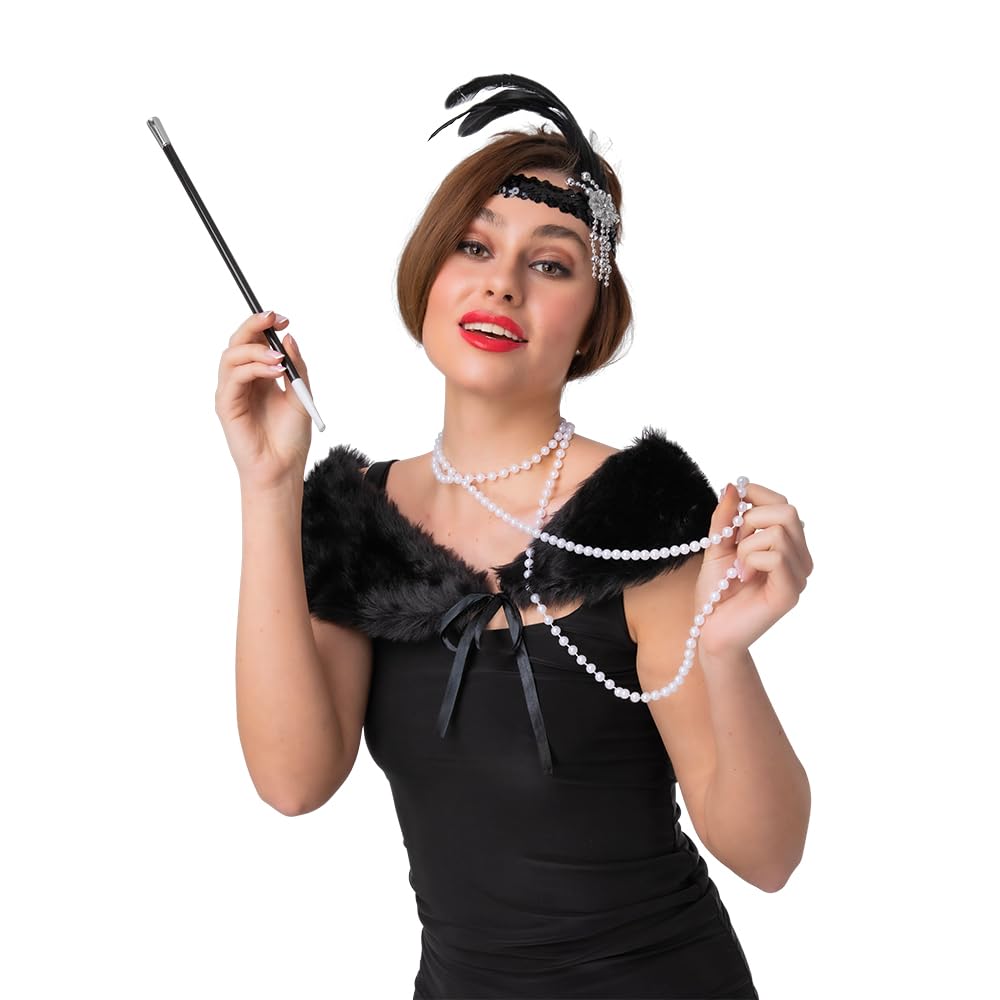 Wicked Costumes Adult 1920's Glamourous Flapper Fancy Dress Accessory Set