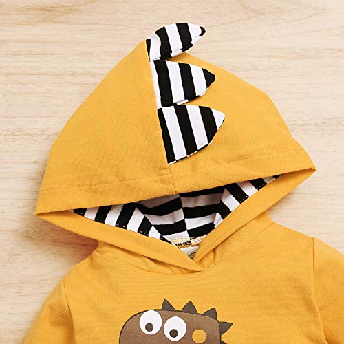DaMohony Peuter Baby Jongens Outfit Kledingset Lange Mouwen Hooded Shirt + Broek voor 0-18 Maanden - Image 5