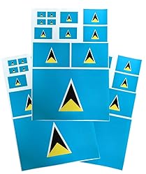 EUIOSFDC Decal in Multiple Sizes Saint Lucia Flag