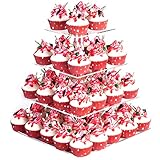 YestBuy 4 Tier Acrylic Cupcake Stand, Cake