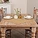 VHC Brands Burlap Table Topper Soft Natural Cotton Farmhouse Kitchen Table Cloth with Fringed Edges 40x40