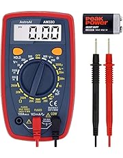 AstroAI Multimeter 2000 Counts Digital Multimeter with DC AC Voltmeter and Ohm Volt Amp Tester ; Measures Voltage, Current, Resistance; Tests Live Wire, Continuity