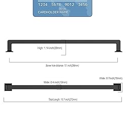 9BUILD 10 Pack 10 Inch Cabinet Handles Matte Black