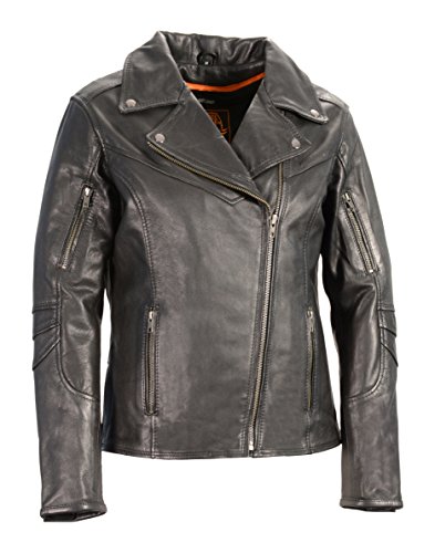 Milwaukee Leather Women's Vented Motorcycle Jacket (Black, XX-Large)