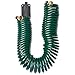 Melnor Garden Coil Hose with All Brass Connectors and Storage Rack; Extends up to 50 Feet