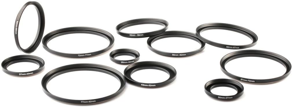 Step Up Rings, K&F Concept Metal 11pcs Stepping Adapter Ring Kit Including(26-30mm,30-37mm,37-43mm - Image 4